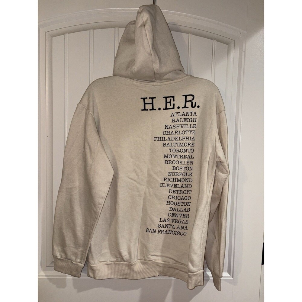 H.E.R. Band Tour Hoodie Cream Unisex Small
